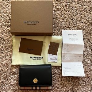 Burberry Vintage Check and Leather Folding Wallet
